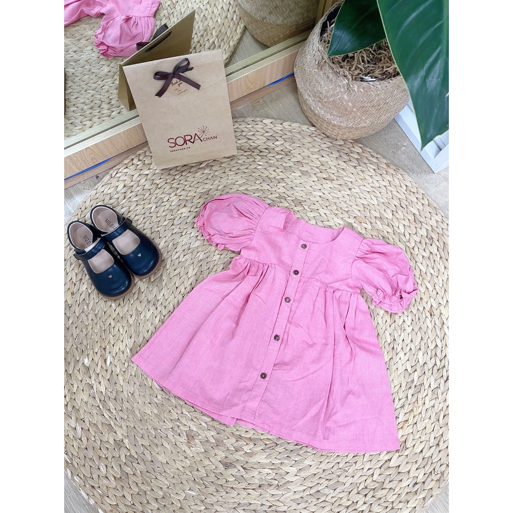Đầm Babydoll Tay Ngắn Nhiều Màu Sắc Cho Bé Gái 9kg-46kg Sora Chan - M120,M121,M122