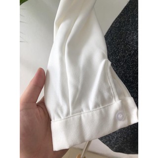 Áo sơ mi nhung cổ nơ A041