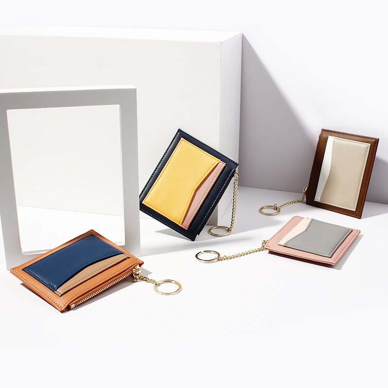 Jasmin noir ví nữ da pu thời trang dây kéo ví tiêu chuẩn ví ngắn tiền xu