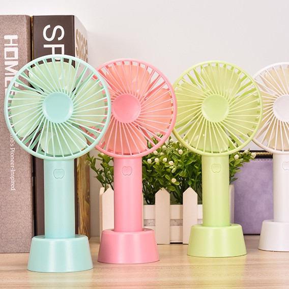 Quạt sạc mini nhiều màu có chân đế để bàn