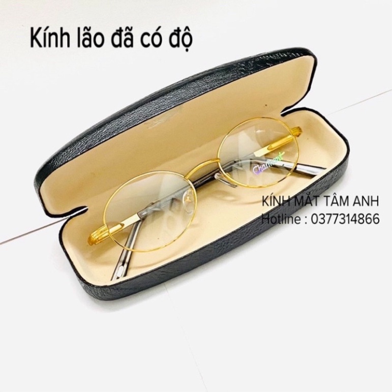 Kính lão đọc sách gọng kim loại mắt tròn TAMANHOPTIC cắt mắt độ từ 0-6độ