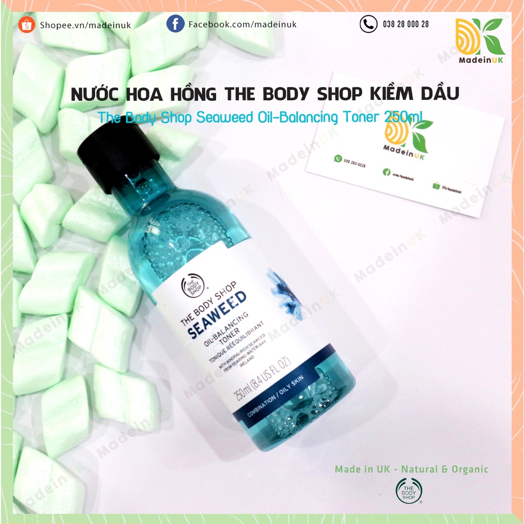 Nước Hoa Hồng Kiềm Dầu The Body Shop Seaweed Oil Balancing Toner 250ml