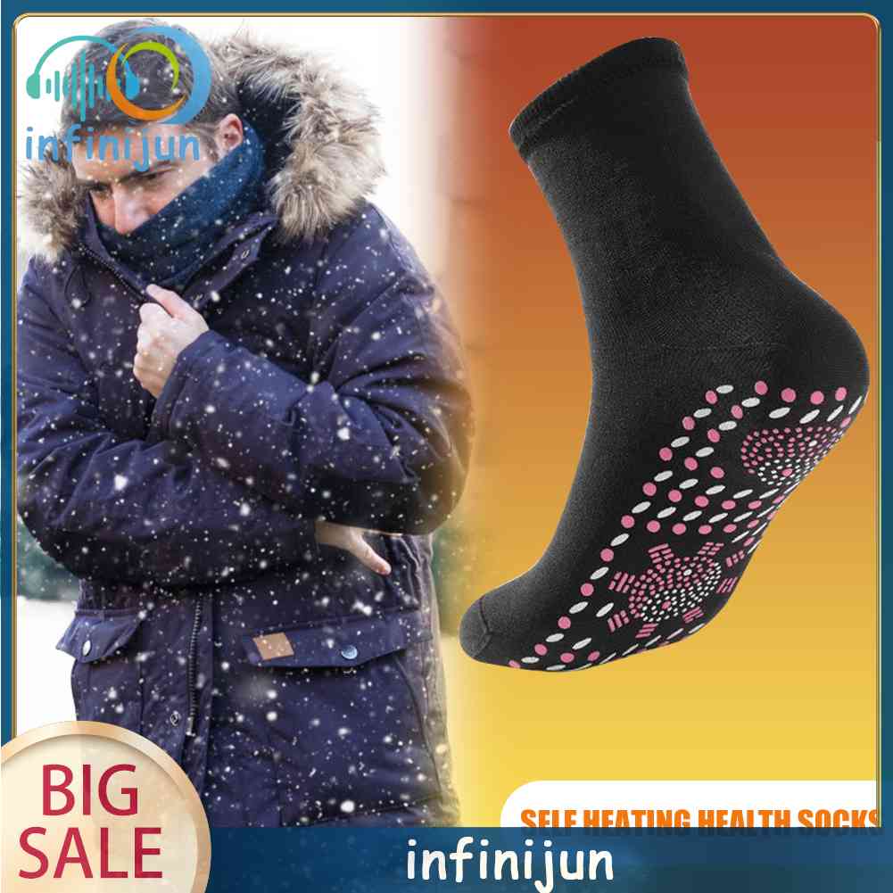 Bộ 3 Đôi Vớ Tourmaline Từ Tính Tự Sưởi Ấm Mát Xa Chân