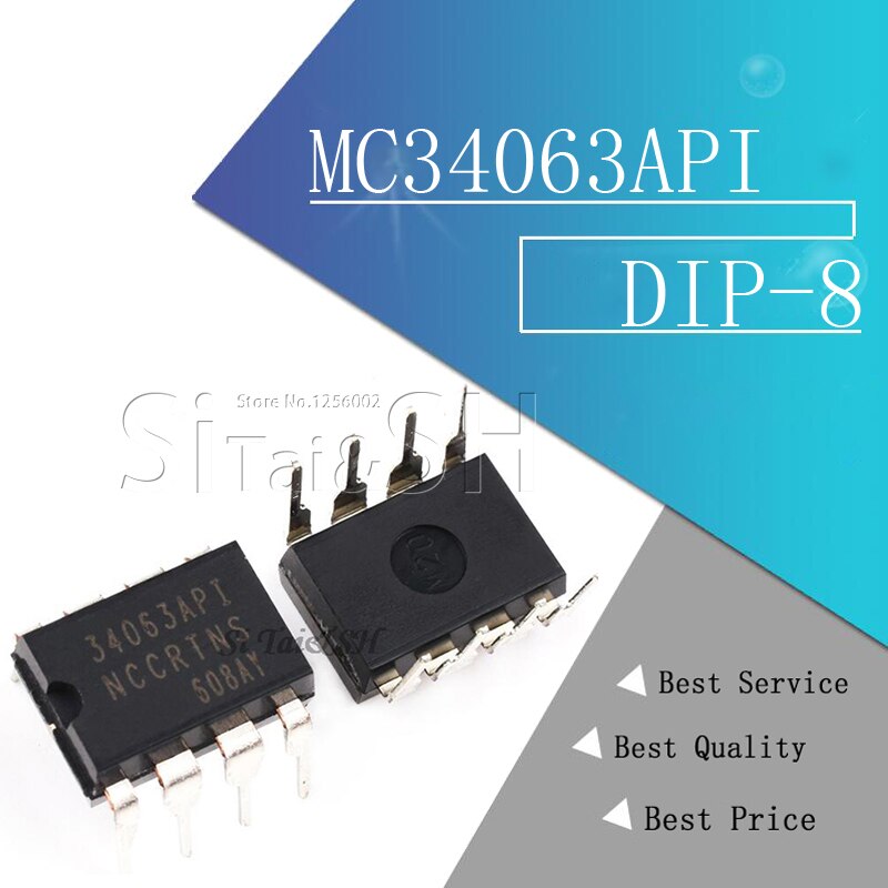 Bộ 10 Ic Chất Lượng Cao Mc34063Api Dip8 Mc34063Ap1 Dip Mc34063 34063api Dip-8