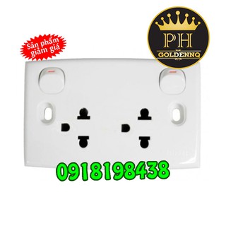 Bộ Ổ Cắm Đôi 3 Chấu Schneider 16A Có Công Tắc S-Classic