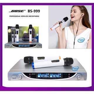 Trọn bộ 2 micro hát karaoke- micro karaoke không dây giá rẻ - tần số 767.000-736.700mhz- độ nhạy 125db b