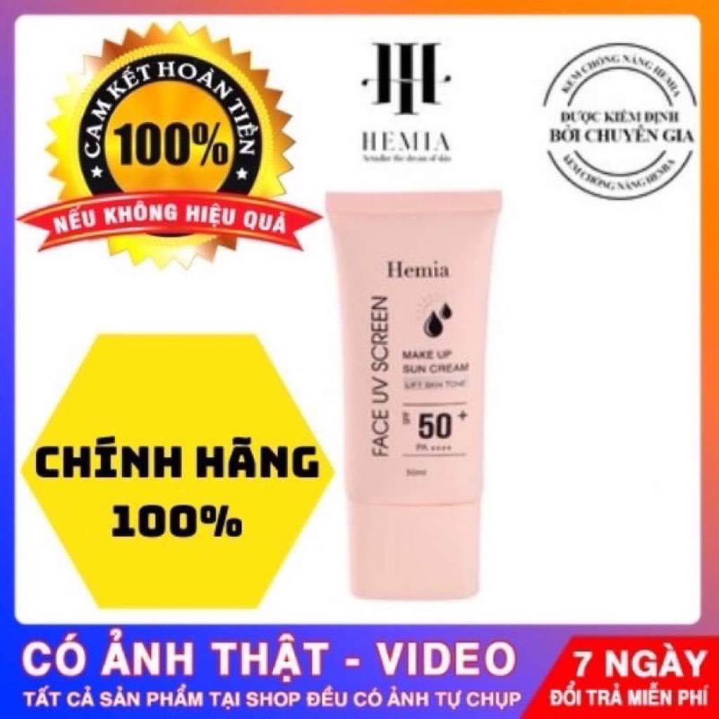 Kem Chống Nắng Hemia Hàn Quốc, bật tone, kiềm dầu , SPF 50 PA++++, Kem Chống Nắng dành cho mọi loại da