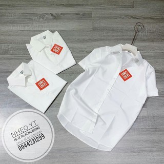  Áo sơ mi trắng basic ngắn tay