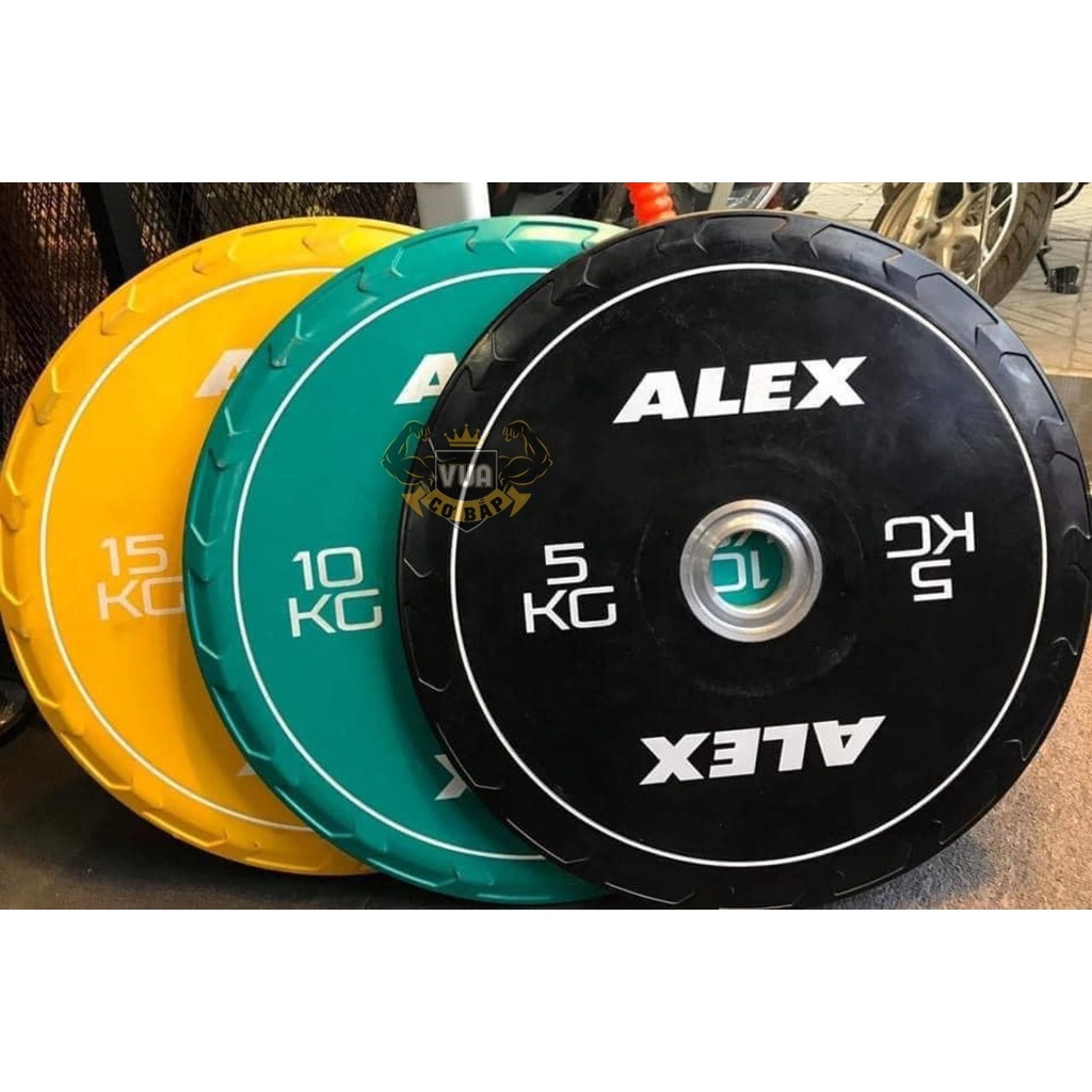 Tạ Đĩa Deadlift Colored Rubber Bumper Plate Alex