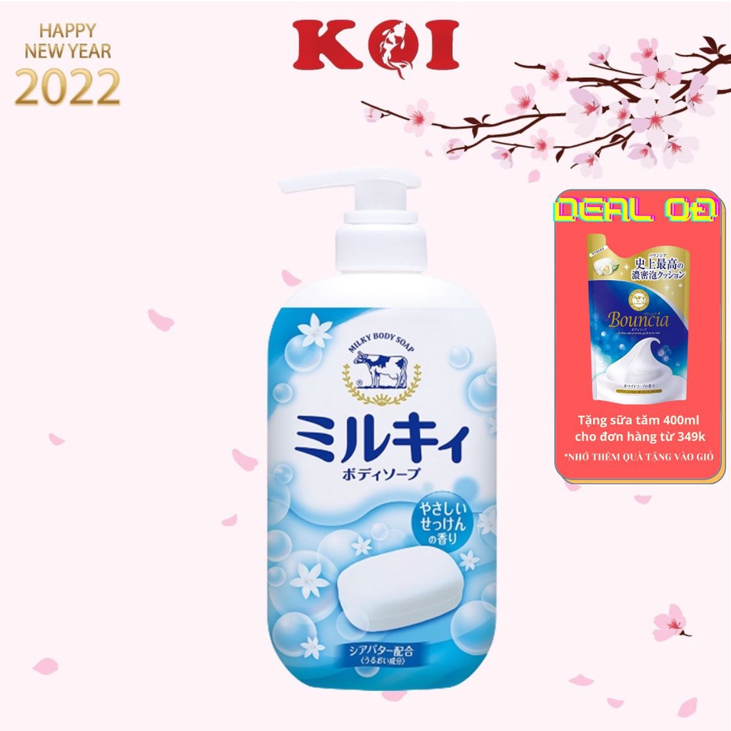 Sữa tắm hương hoa cỏ Cow Milky Body Soap 550ml