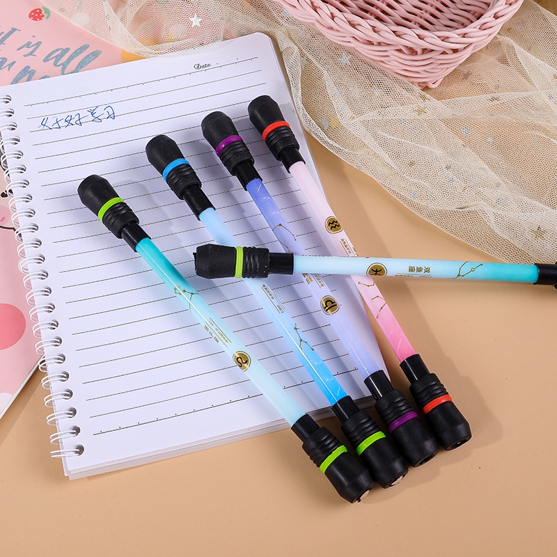 [Mới] Bút Gel Xoay 12 Cung Hoàng Đạo Màu Sắc Ngẫu Nhiên / Mực Đen Giúp Giảm Căng Thẳng Thông Minh Cho Trẻ Em / Trường Học