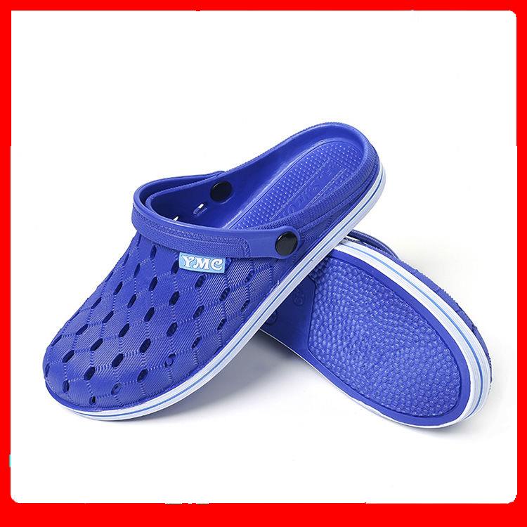 ✇❣㍿Bird s Nest Hole Shoes của nam giới Mùa hè Baotou Dép đi trong nhà Không trơn trượt đế mềm Tide G