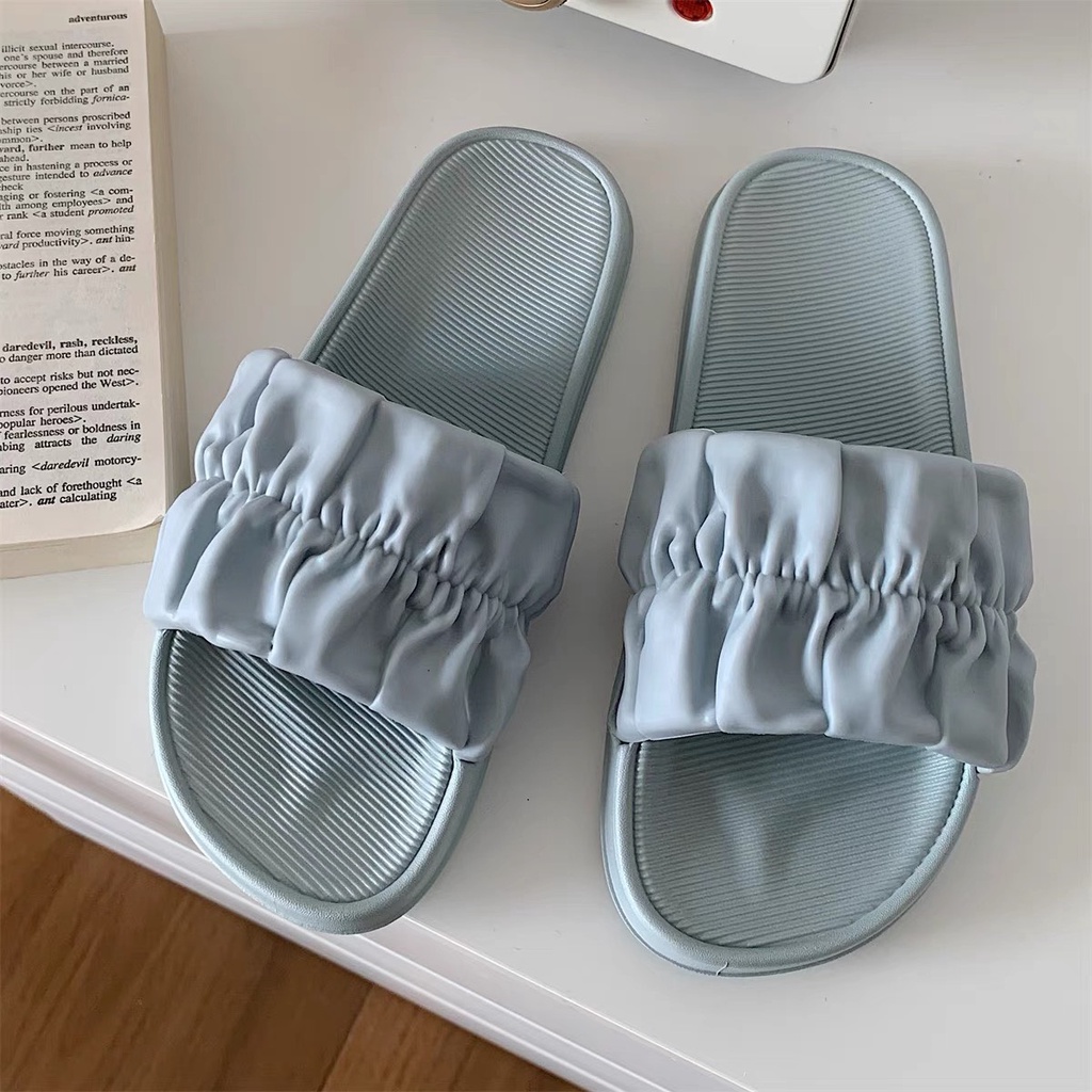 Dép nữ quai ngang bèo nhún phong cách Hàn Quốc siêu dễ thương DiepNgan Clothing