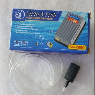 Combo máy sủi oxy 1 vòi, dây oxi, cục sủi cho hồ cá