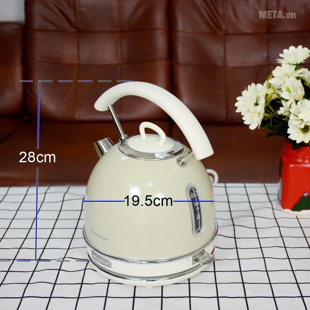 Ấm siêu tốc Ariete.YTALIA. tròn 1.7lit  Ariete Mod 2877