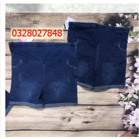 Quần bầu short jean cho mẹ bầu tiện lợi thoải mái