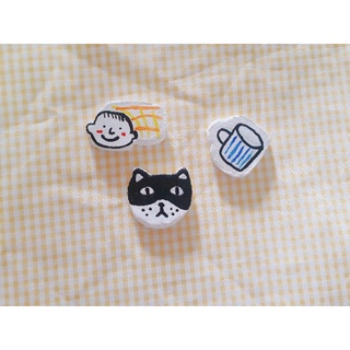 Combo 3 pin cài đất sét handmade