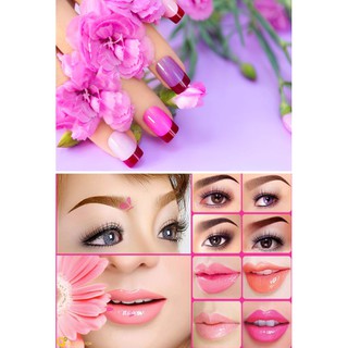 Tranh dán kính 3D - 2 mặt spa - phun xăm