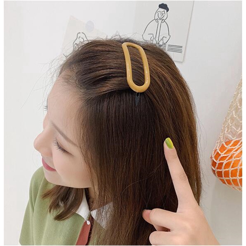 Kẹp Tóc Hình Oval Đơn Giản Phong Cách Hàn Quốc