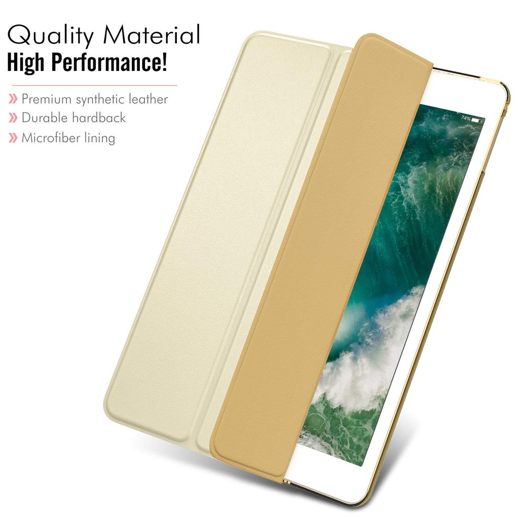 Bao da tắt mở màn hình cho  iPad 9.7" New 2017/ Ipad Air / Ipad Air2 / Ipad Mini 123/ Mini 4 - màu gold | BigBuy360 - bigbuy360.vn