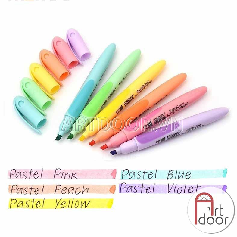 [ARTDOOR] Bút vẽ dạ quang MARVY Pastel Highlight