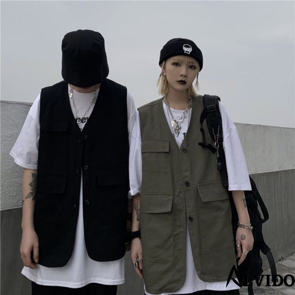 Áo gile ALVIDO unisex form rộng Gile Basic Tea nam nữ oversize phong cách ulzzang GL21