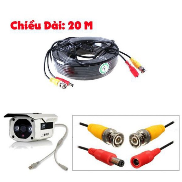 [HÀNG LOẠI 1] Dây cáp liền nguồn camera BNC đúc sẵn dài 20M | BigBuy360 - bigbuy360.vn