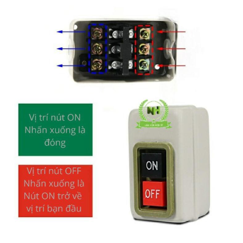 Nút Nhấn Công Tắc 3P ON/OFF BS211B, BS216B, BS230B 1.5KW, 2.2KW, 3.7KW Loại Tốt