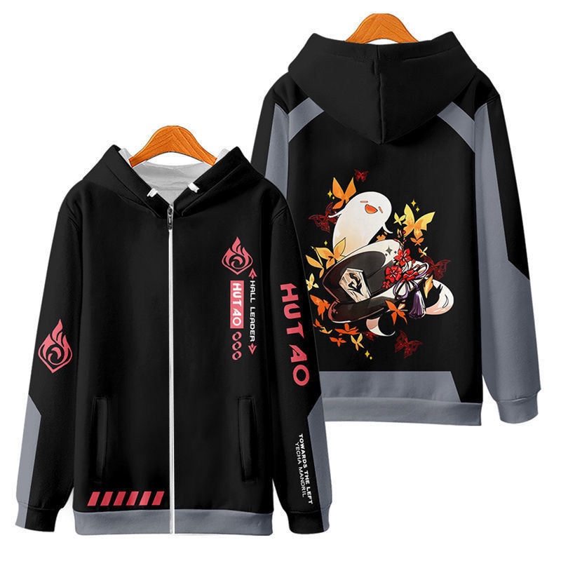 Áo Khoác Hoodie Tay Dài Có Khóa Kéo In Họa Tiết 3D Thời Trang Nhật Bản 2022 Dành Cho Nam Nữ