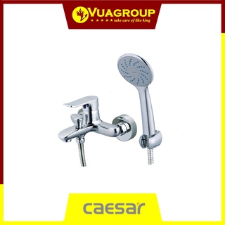 Bộ vòi sen tắm nóng lạnh đồng mạ crom caesar S493C bát sen 1 chế độ