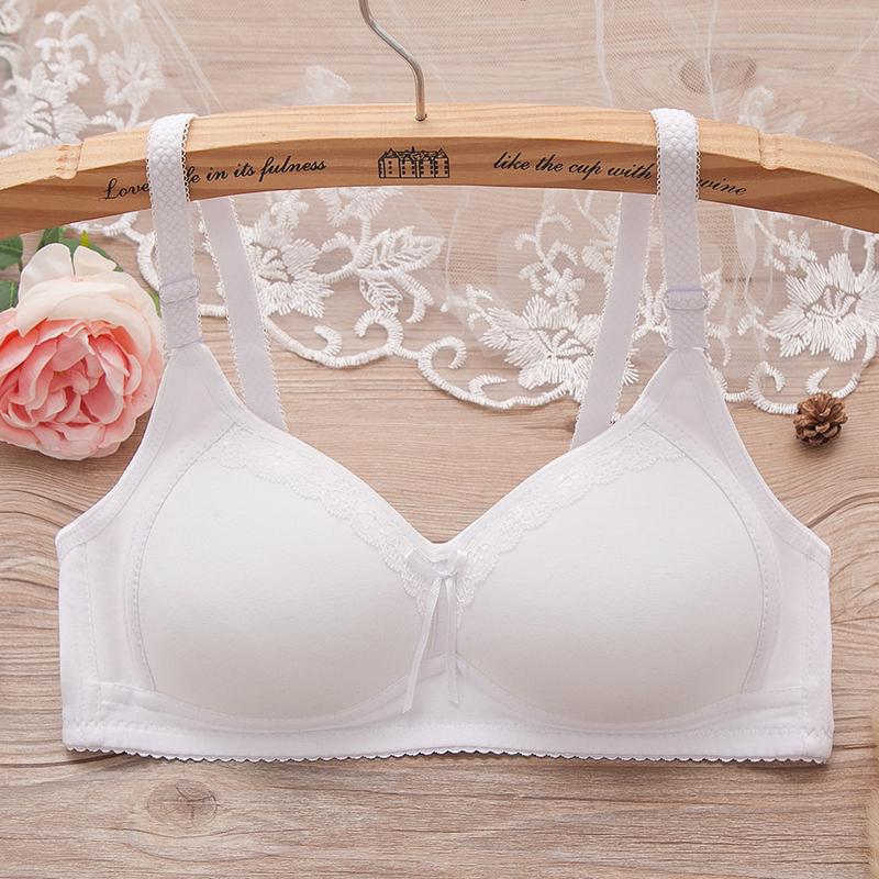 Áo ngực màu trắng không gọng đơn giản xinh xắn cho nữ