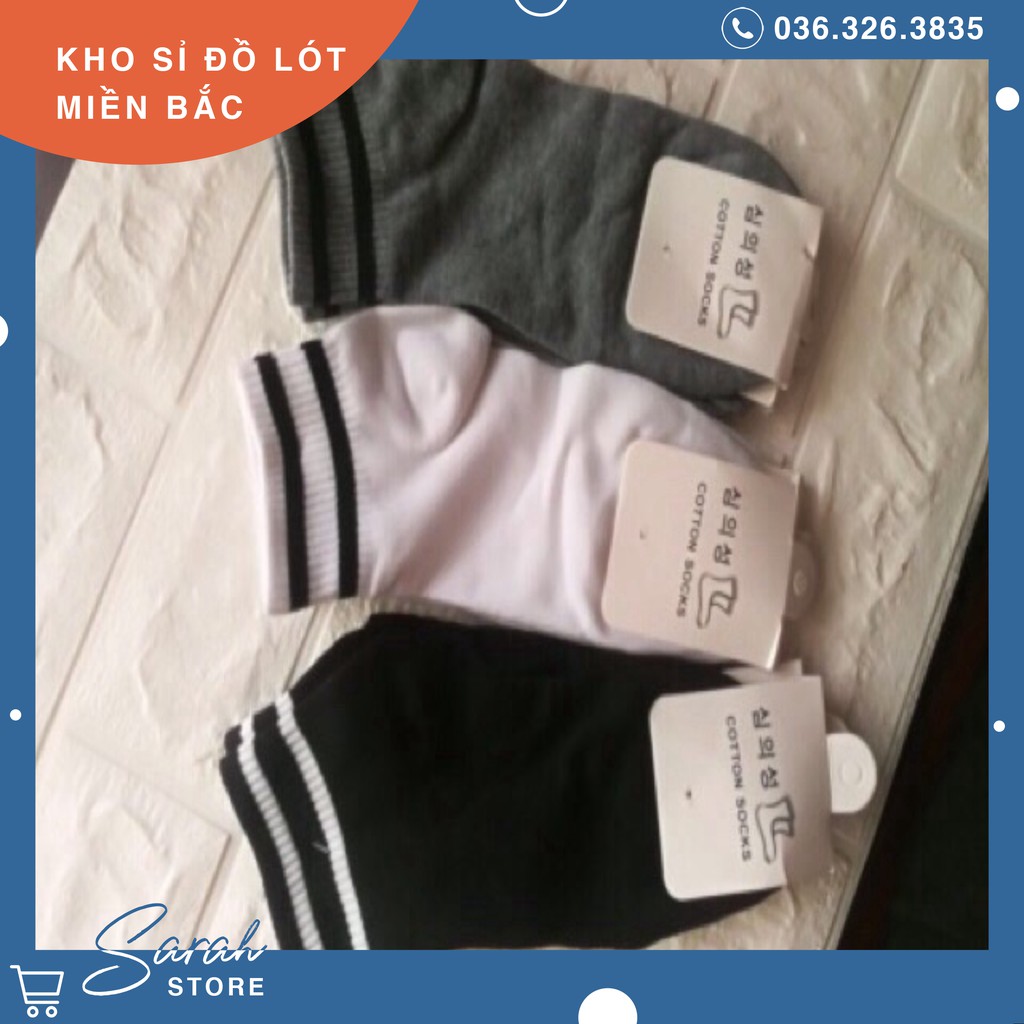 [Có Video] Set 10 Đôi Tất Kẻ Hàn Quốc