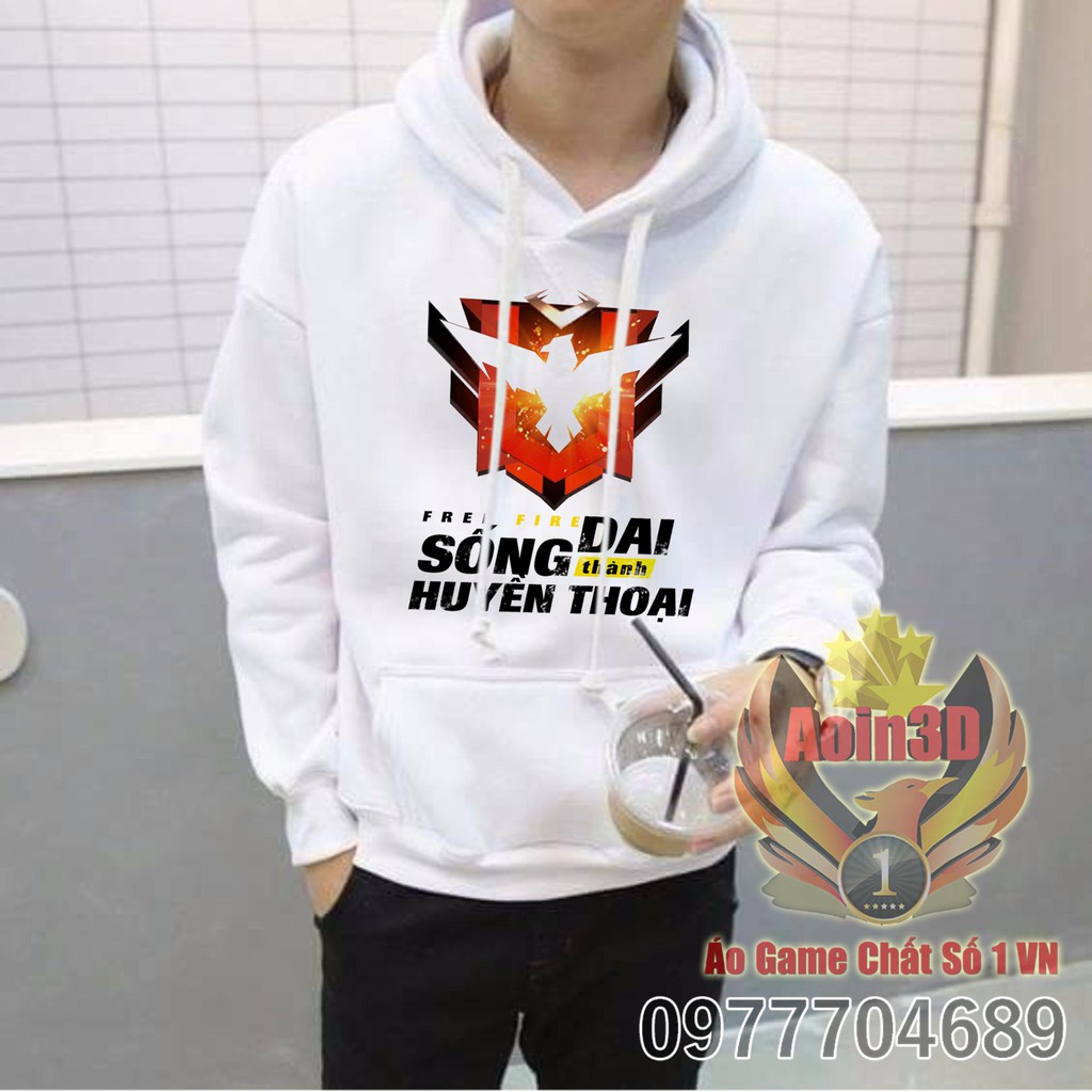 Áo Free Fire Rank Huyền Thoại - Áo Hoodie Shop Aoin3D