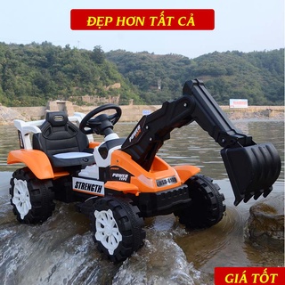 Xe Máy Xúc Điện Đồ Chơi Trẻ Em Cho Bé Từ 2 Tuổi Tự Lái Đầy Đủ Chức Năng Điều Chỉnh Gầu Múc, Đèn, Nhạc