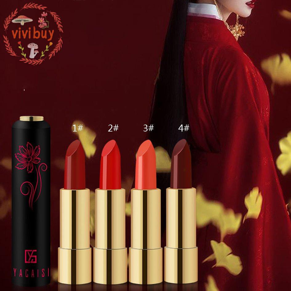 ✿vivi✿Ya Cai Si Retro Chinese Style Press Lipstick Press Matte Lipstick Cosmetic