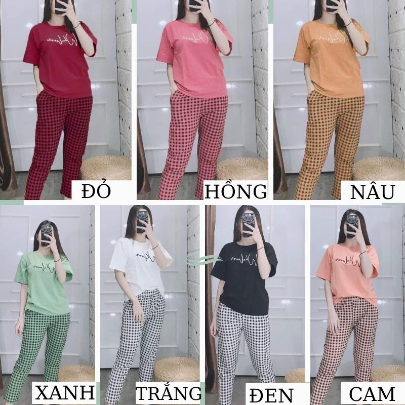 Đồ bộ nữ, đồ bộ mặc nhà, set bộ nữ bigsize, đồ bộ trung niên JULYNA QD07 DÀI NHỊP TIM