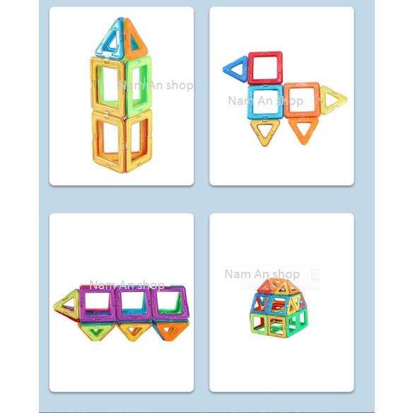 Đồ chơi xếp hình lắp ghép nam châm 50 chi tiết, size lớn. MAGNETIC