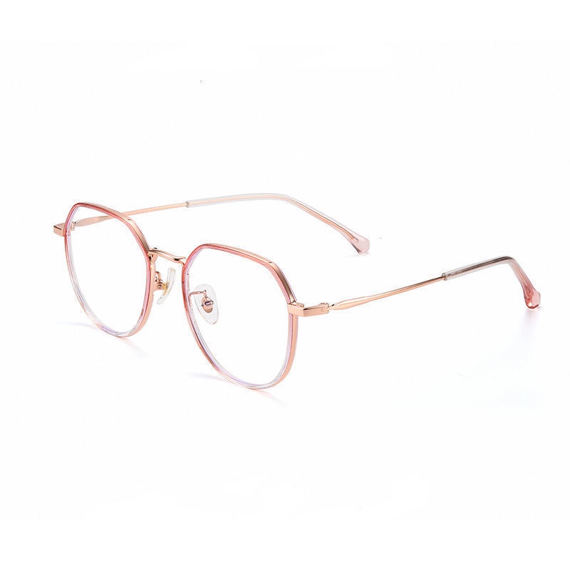 kính cận có độ -0.5~6.0 ，Mắt Kính Gọng Kim Loại Oval Trong Suốt Siêu Nhẹ Thời Trang Cho Nữ ，kính nam ，gọng kính cận tròn