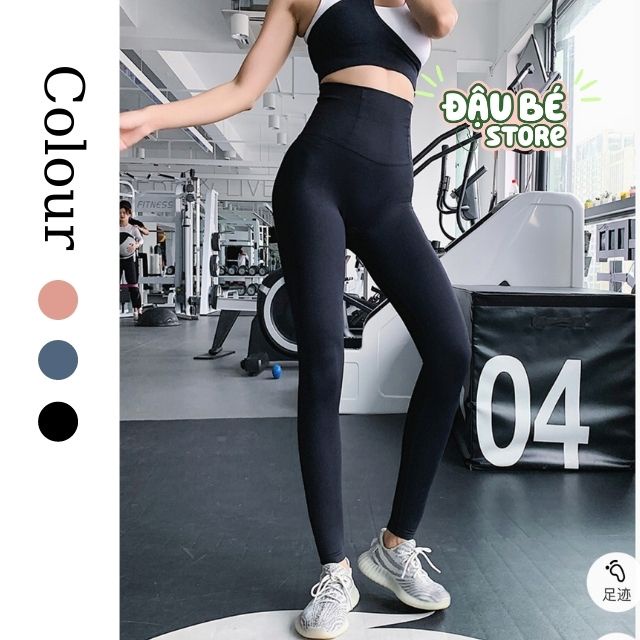 Quần legging tập gym, tập yoga cạp cao siêu co giãn tôn vòng 3 cho nữ DAUBE- GQ003