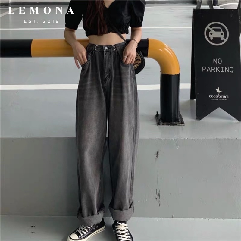 QUẦN JEANS RỘNG ULZZANG HÀN QUỐC ROSE