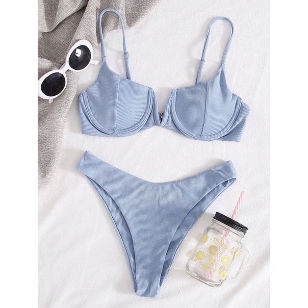 Bộ bikini 2 lơp, có gọng, mút tháo rời