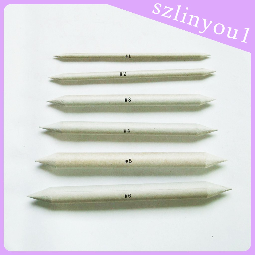 New Arrival  6pcs Sketch Paper Pen Eraser Pen with Sandpaper Pencil Pointer for Drawing