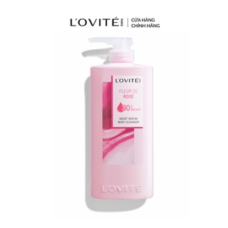 [Giá shock]Sữa Tắm Dưỡng Ẩm L'Ovité Serum Fleur De Rosé Moist Serum Body Cleanser 700ml