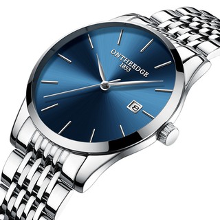 ĐỒNG HỒ NAM CHÍNH HÃNG R-ONTHEEDGE KÍNH TRÁNG SAPPHIRE DÂY KIM LOẠI KHÔNG GỈ CHẠY FULL KIM + TẶNG KÈM PIN CAO CẤP