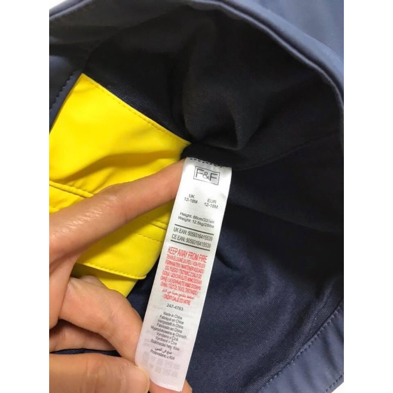 Áo Rain Coat vàng trắng