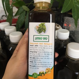 Siro ho húng chanh nhà làm