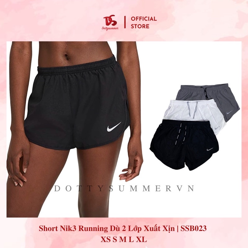 Quần Short Dù Nai 2 Lớp Túi Khoá Lưng SSB023  XS S M L XL