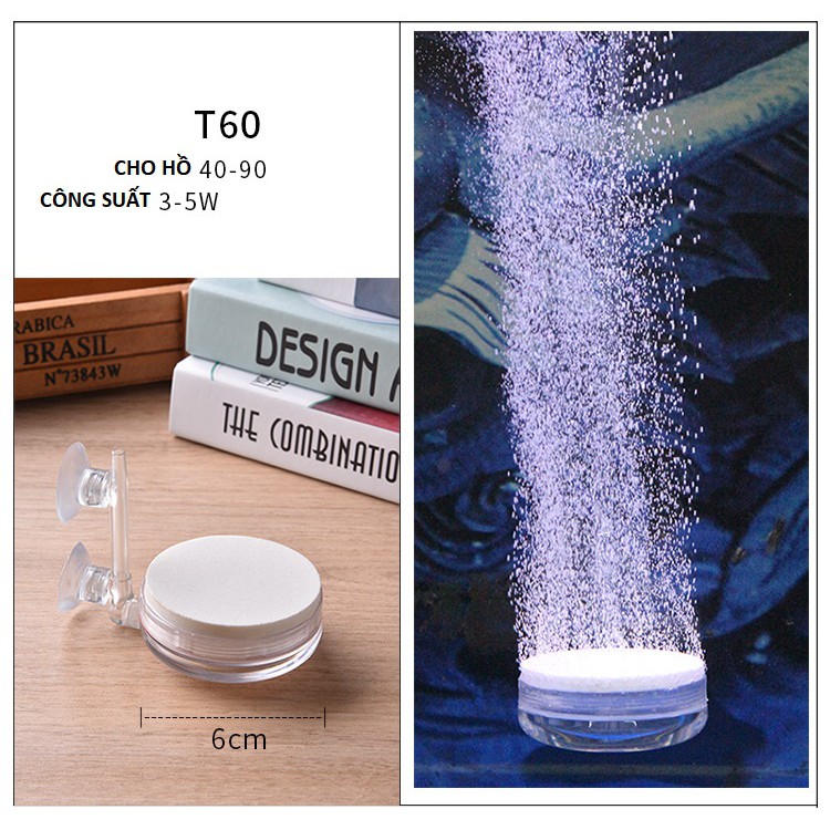 Đĩa Sủi Oxy Acrylic Siêu Mịn ☘ Air Diffuser T23 | T35 | T60 | T100