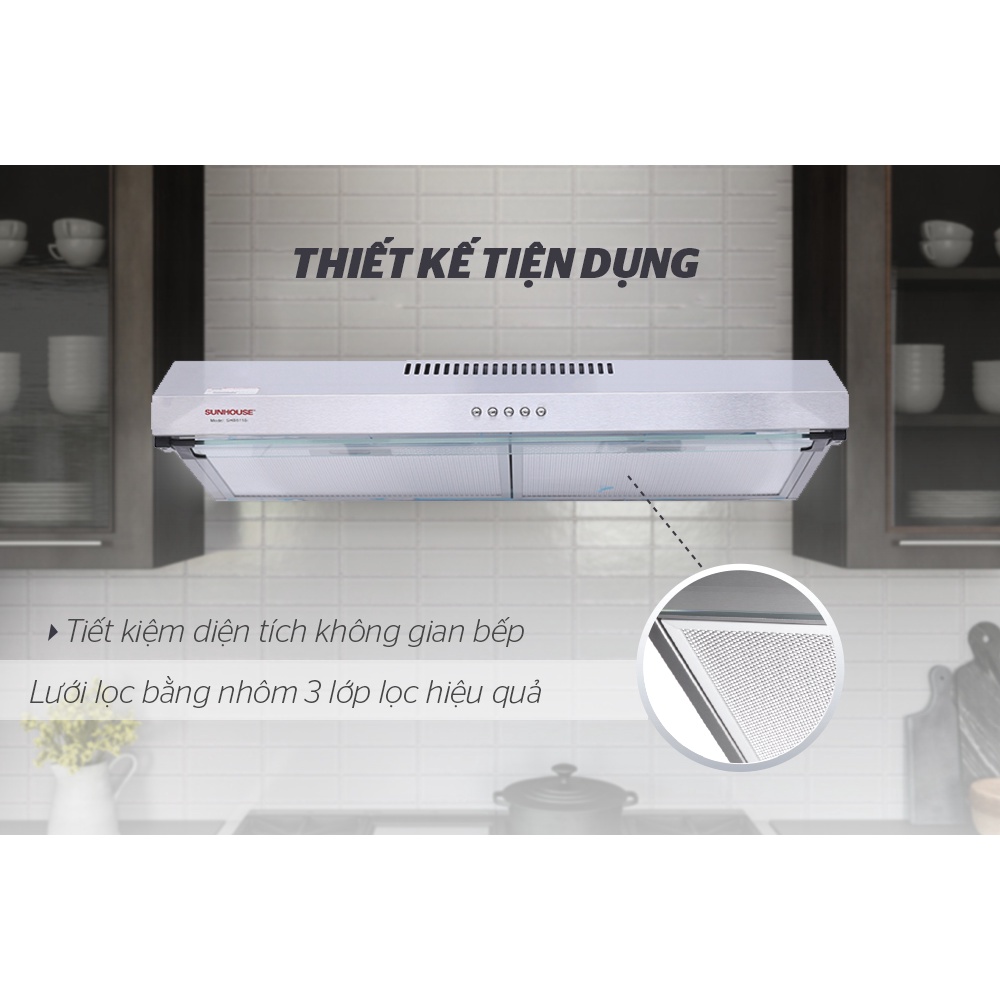 MÁY HÚT MÙI VỎ INOX SUNHOUSE SHB6118I | BigBuy360 - bigbuy360.vn