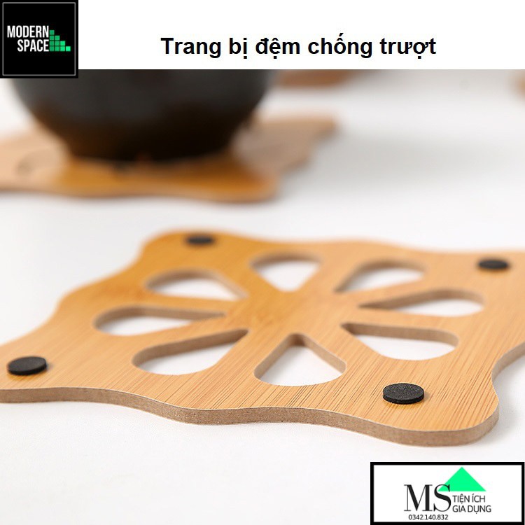 Đế Gỗ Lót Nồi Cách Nhiệt - TẤM LÓT NỒI, CỐC CHÉN Hoạt hình dễ thương GD-044